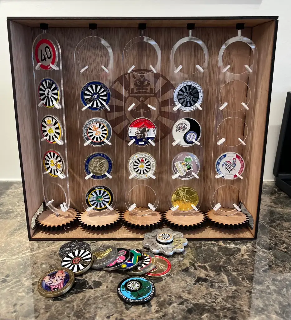 Coins box wood
