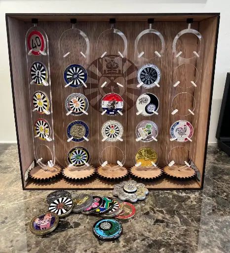 Coins box wood